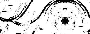 Grunge üst üste biniyor. Soyut siyah-beyaz vektör arkaplanı. Çatlak, leke ve noktalarda kirli desenli tek renkli klasik yüzey. Karanlık korku tarzında eski bir duvar.