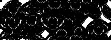 Grunge üst üste biniyor. Soyut siyah-beyaz vektör arkaplanı. Çatlak, leke ve noktalarda kirli desenli tek renkli klasik yüzey. Karanlık korku tarzında eski bir duvar.