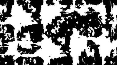 Grunge üst üste biniyor. Soyut siyah-beyaz vektör arkaplanı. Çatlak, leke ve noktalarda kirli desenli tek renkli klasik yüzey. Karanlık korku tarzında eski bir duvar.