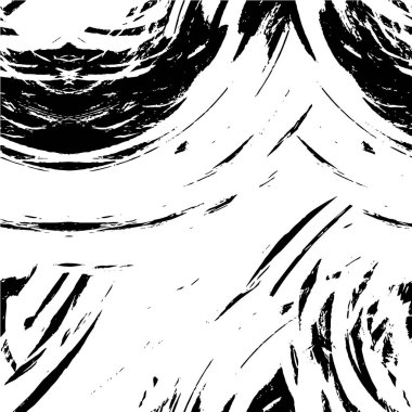 Grunge üst üste biniyor. Soyut siyah-beyaz vektör arkaplanı. Çatlak, leke ve noktalarda kirli desenli tek renkli klasik yüzey. Karanlık korku tarzında eski bir duvar.