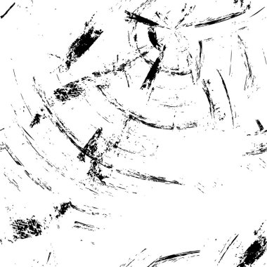 Grunge üst üste biniyor. Soyut siyah-beyaz vektör arkaplanı. Çatlak, leke ve noktalarda kirli desenli tek renkli klasik yüzey. Karanlık korku tarzında eski bir duvar.