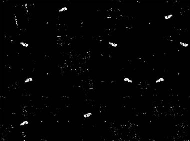 Grunge üst üste biniyor. Soyut siyah-beyaz vektör arkaplanı. Çatlak, leke ve noktalarda kirli desenli tek renkli klasik yüzey. Karanlık korku tarzında eski bir duvar.