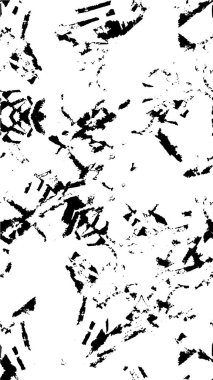 Grunge üst üste biniyor. Soyut siyah-beyaz vektör arkaplanı. Çatlak, leke ve noktalarda kirli desenli tek renkli klasik yüzey. Karanlık korku tarzında eski bir duvar.