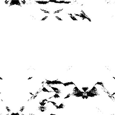 Grunge üst üste biniyor. Soyut siyah-beyaz vektör arkaplanı. Çatlak, leke ve noktalarda kirli desenli tek renkli klasik yüzey. Karanlık korku tarzında eski bir duvar.