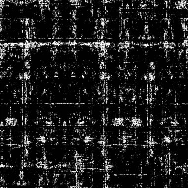 Grunge üst üste biniyor. Soyut siyah-beyaz vektör arkaplanı. Çatlak, leke ve noktalarda kirli desenli tek renkli klasik yüzey. Karanlık korku tarzında eski bir duvar.