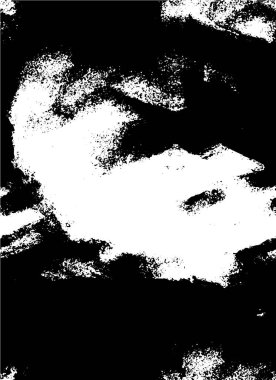 Grunge üst üste biniyor. Soyut siyah-beyaz vektör arkaplanı. Çatlak, leke ve noktalarda kirli desenli tek renkli klasik yüzey. Karanlık korku tarzında eski bir duvar.