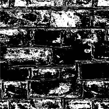 Grunge üst üste biniyor. Soyut siyah-beyaz vektör arkaplanı. Çatlak, leke ve noktalarda kirli desenli tek renkli klasik yüzey. Karanlık korku tarzında eski bir duvar.