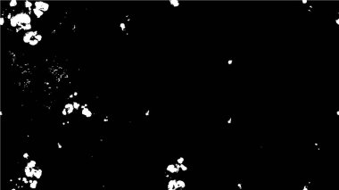 Grunge üst üste biniyor. Soyut siyah-beyaz vektör arkaplanı. Çatlak, leke ve noktalarda kirli desenli tek renkli klasik yüzey. Karanlık korku tarzında eski bir duvar.