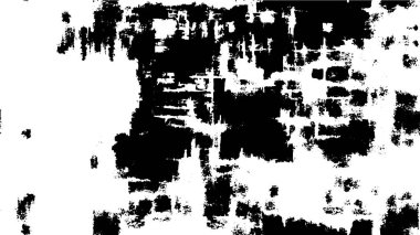 Grunge üst üste biniyor. Soyut siyah-beyaz vektör arkaplanı. Çatlak, leke ve noktalarda kirli desenli tek renkli klasik yüzey. Karanlık korku tarzında eski bir duvar.