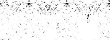 Grunge üst üste biniyor. Soyut siyah-beyaz vektör arkaplanı. Çatlak, leke ve noktalarda kirli desenli tek renkli klasik yüzey. Karanlık korku tarzında eski bir duvar.