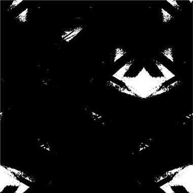 Vektör grunge dokusu. Siyah beyaz arka plan. Soyut monokrom resim koyu tonlarda solmuş bir efekt içerir