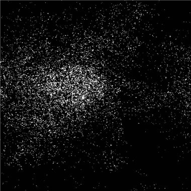 Grunge üst üste biniyor. Soyut siyah-beyaz vektör arkaplanı. Çatlak, leke ve noktalarda kirli desenli tek renkli klasik yüzey. Karanlık korku tarzında eski bir duvar.