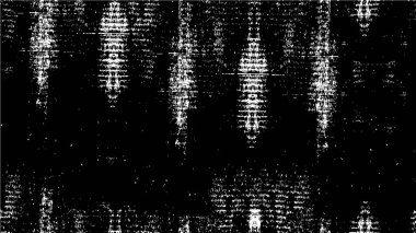 Grunge üst üste biniyor. Soyut siyah-beyaz vektör arkaplanı. Çatlak, leke ve noktalarda kirli desenli tek renkli klasik yüzey. Karanlık korku tarzında eski bir duvar.