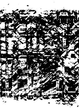 Grunge üst üste biniyor. Soyut siyah-beyaz vektör arkaplanı. Çatlak, leke ve noktalarda kirli desenli tek renkli klasik yüzey. Karanlık korku tarzında eski bir duvar.