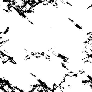 Grunge üst üste biniyor. Soyut siyah-beyaz vektör arkaplanı. Çatlak, leke ve noktalarda kirli desenli tek renkli klasik yüzey. Karanlık korku tarzında eski bir duvar.