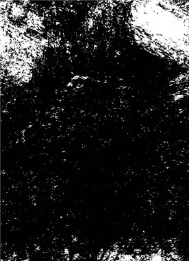 Grunge üst üste biniyor. Soyut siyah-beyaz vektör arkaplanı. Çatlak, leke ve noktalarda kirli desenli tek renkli klasik yüzey. Karanlık korku tarzında eski bir duvar.