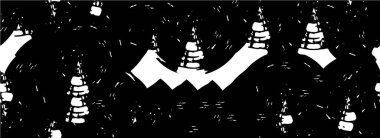 Soyut grunge dokusu, siyah beyaz arkaplan. vektör illüstrasyonu   