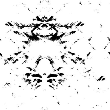 Grunge üst üste biniyor. Soyut siyah-beyaz vektör arkaplanı. Çatlak, leke ve noktalarda kirli desenli tek renkli klasik yüzey. Karanlık korku tarzında eski bir duvar.