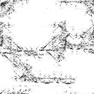 Grunge üst üste biniyor. Soyut siyah-beyaz vektör arkaplanı. Çatlak, leke ve noktalarda kirli desenli tek renkli klasik yüzey. Karanlık korku tarzında eski bir duvar.