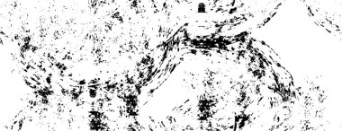 Grunge üst üste biniyor. Soyut siyah-beyaz vektör arkaplanı. Çatlak, leke ve noktalarda kirli desenli tek renkli klasik yüzey. Karanlık korku tarzında eski bir duvar.