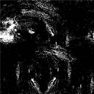 Grunge üst üste biniyor. Soyut siyah-beyaz vektör arkaplanı. Çatlak, leke ve noktalarda kirli desenli tek renkli klasik yüzey. Karanlık korku tarzında eski bir duvar.