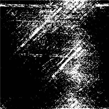 Grunge üst üste biniyor. Soyut siyah-beyaz vektör arkaplanı. Çatlak, leke ve noktalarda kirli desenli tek renkli klasik yüzey. Karanlık korku tarzında eski bir duvar.