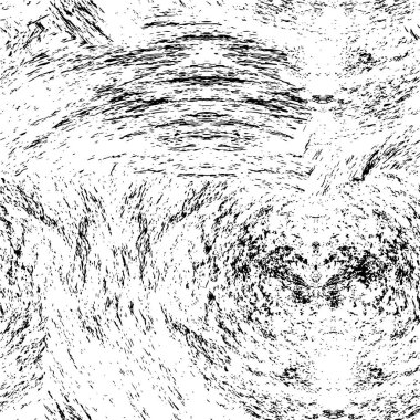 Grunge üst üste biniyor. Soyut siyah-beyaz vektör arkaplanı. Çatlak, leke ve noktalarda kirli desenli tek renkli klasik yüzey. Karanlık korku tarzında eski bir duvar.