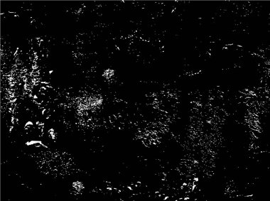 Grunge üst üste biniyor. Soyut siyah-beyaz vektör arkaplanı. Çatlak, leke ve noktalarda kirli desenli tek renkli klasik yüzey. Karanlık korku tarzında eski bir duvar.