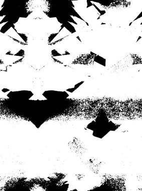 Grunge üst üste biniyor. Soyut siyah-beyaz vektör arkaplanı. Çatlak, leke ve noktalarda kirli desenli tek renkli klasik yüzey. Karanlık korku tarzında eski bir duvar.