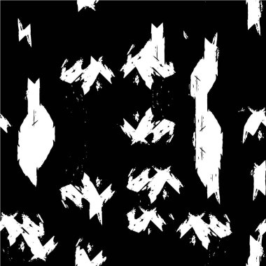 Grunge üst üste biniyor. Soyut siyah-beyaz vektör arkaplanı. Çatlak, leke ve noktalarda kirli desenli tek renkli klasik yüzey. Karanlık korku tarzında eski bir duvar.