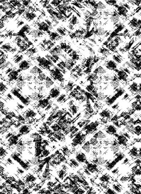 Grunge üst üste biniyor. Soyut siyah-beyaz vektör arkaplanı. Çatlak, leke ve noktalarda kirli desenli tek renkli klasik yüzey. Karanlık korku tarzında eski bir duvar.