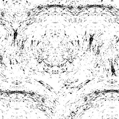 Grunge üst üste biniyor. Soyut siyah-beyaz vektör arkaplanı. Çatlak, leke ve noktalarda kirli desenli tek renkli klasik yüzey. Karanlık korku tarzında eski bir duvar.