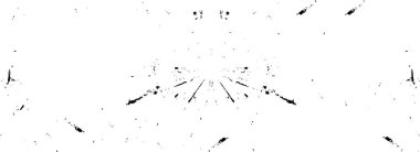 Grunge üst üste biniyor. Soyut siyah-beyaz vektör arkaplanı. Çatlak, leke ve noktalarda kirli desenli tek renkli klasik yüzey. Karanlık korku tarzında eski bir duvar.