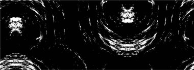 Grunge üst üste biniyor. Soyut siyah-beyaz vektör arkaplanı. Çatlak, leke ve noktalarda kirli desenli tek renkli klasik yüzey. Karanlık korku tarzında eski bir duvar.