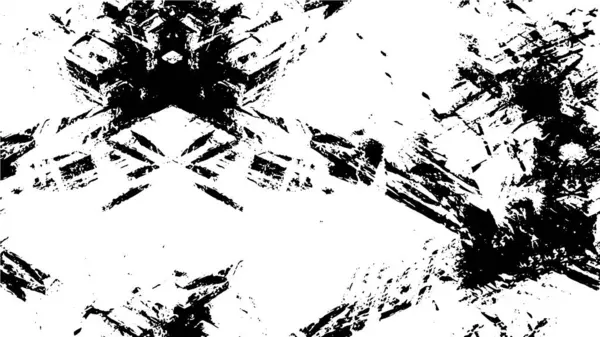 抽象的磨擦纹理 黑色和白色背景 矢量说明 — 图库矢量图片