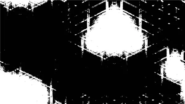 Абстрактный Черно Белый Шаблон Фона Гранжа — стоковый вектор