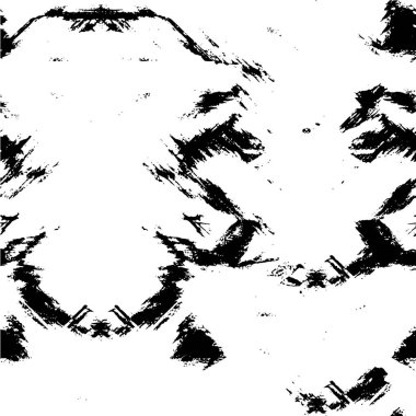 Grunge üst üste biniyor. Soyut siyah-beyaz vektör arkaplanı. Çatlak, leke ve noktalarda kirli desenli tek renkli klasik yüzey. Karanlık korku tarzında eski bir duvar.