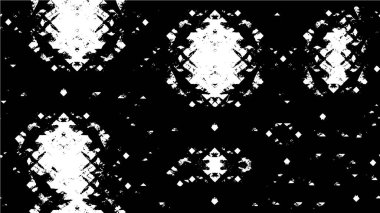 Grunge üst üste biniyor. Soyut siyah-beyaz vektör arkaplanı. Çatlak, leke ve noktalarda kirli desenli tek renkli klasik yüzey. Karanlık korku tarzında eski bir duvar.