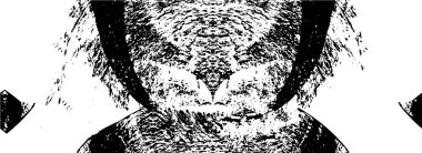 Grunge üst üste biniyor. Soyut siyah-beyaz vektör arkaplanı. Çatlak, leke ve noktalarda kirli desenli tek renkli klasik yüzey. Karanlık korku tarzında eski bir duvar.