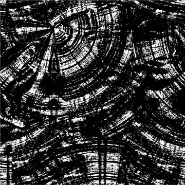 Grunge üst üste biniyor. Soyut siyah-beyaz vektör arkaplanı. Çatlak, leke ve noktalarda kirli desenli tek renkli klasik yüzey. Karanlık korku tarzında eski bir duvar.