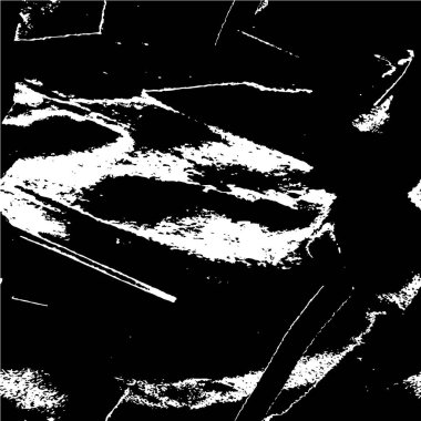 Grunge üst üste biniyor. Soyut siyah-beyaz vektör arkaplanı. Çatlak, leke ve noktalarda kirli desenli tek renkli klasik yüzey. Karanlık korku tarzında eski bir duvar.