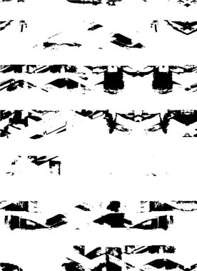 Grunge üst üste biniyor. Soyut siyah-beyaz vektör arkaplanı. Çatlak, leke ve noktalarda kirli desenli tek renkli klasik yüzey. Karanlık korku tarzında eski bir duvar.