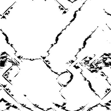 Grunge üst üste biniyor. Soyut siyah-beyaz vektör arkaplanı. Çatlak, leke ve noktalarda kirli desenli tek renkli klasik yüzey. Karanlık korku tarzında eski bir duvar.