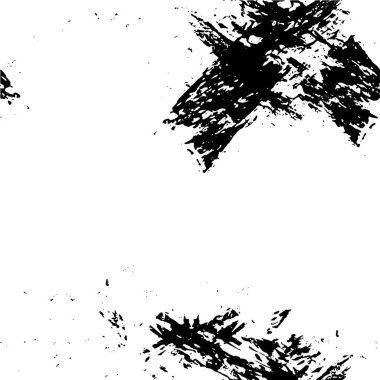 Grunge üst üste biniyor. Soyut siyah-beyaz vektör arkaplanı. Çatlak, leke ve noktalarda kirli desenli tek renkli klasik yüzey. Karanlık korku tarzında eski bir duvar.