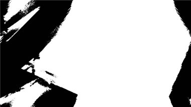 Grunge üst üste biniyor. Soyut siyah-beyaz vektör arkaplanı. Çatlak, leke ve noktalarda kirli desenli tek renkli klasik yüzey. Karanlık korku tarzında eski bir duvar.