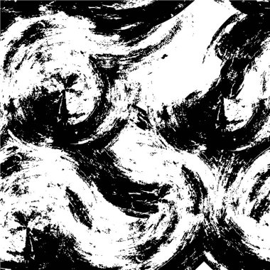 Grunge üst üste biniyor. Soyut siyah-beyaz vektör arkaplanı. Çatlak, leke ve noktalarda kirli desenli tek renkli klasik yüzey. Karanlık korku tarzında eski bir duvar.