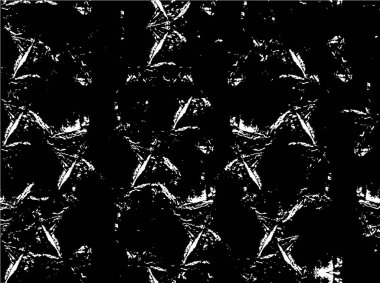 Grunge üst üste biniyor. Soyut siyah-beyaz vektör arkaplanı. Çatlak, leke ve noktalarda kirli desenli tek renkli klasik yüzey. Karanlık korku tarzında eski bir duvar.
