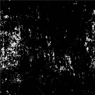 Grunge üst üste biniyor. Soyut siyah-beyaz vektör arkaplanı. Çatlak, leke ve noktalarda kirli desenli tek renkli klasik yüzey. Karanlık korku tarzında eski bir duvar.