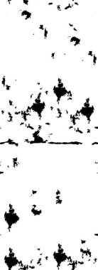 Grunge üst üste biniyor. Soyut siyah-beyaz vektör arkaplanı. Çatlak, leke ve noktalarda kirli desenli tek renkli klasik yüzey. Karanlık korku tarzında eski bir duvar.