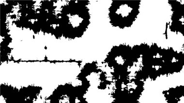 Grunge üst üste biniyor. Soyut siyah-beyaz vektör arkaplanı. Çatlak, leke ve noktalarda kirli desenli tek renkli klasik yüzey. Karanlık korku tarzında eski bir duvar.